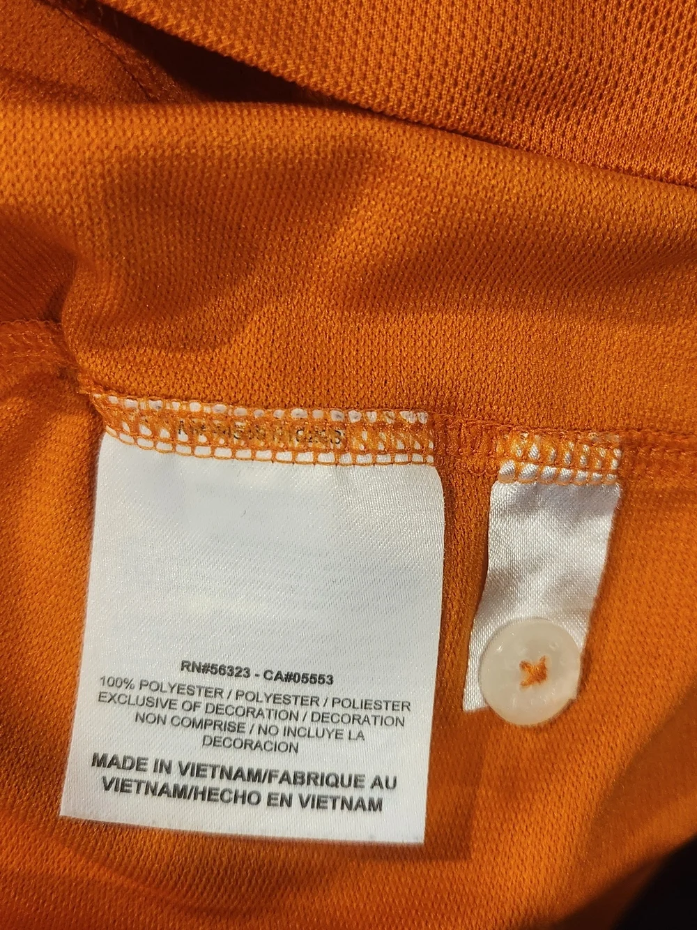 Nike Men's Orange Short-Sleeve Polo with Subtle Chest Logo